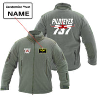 Thumbnail for Amazing Piloteyes737 Designed Fleece Military Jackets (Customizable)