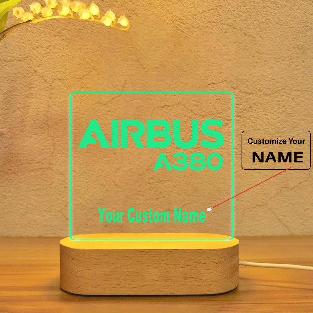 Airbus A380 & Text Designed Night Lamp