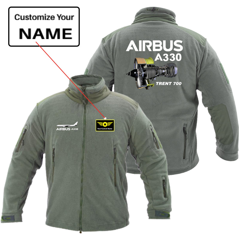 Airbus A330 & Trent 700 Engine Designed Fleece Military Jackets (Customizable)