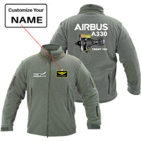 Thumbnail for Airbus A330 & Trent 700 Engine Designed Fleece Military Jackets (Customizable)