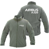 Thumbnail for Airbus A320 & Text Designed Fleece Military Jackets (Customizable)