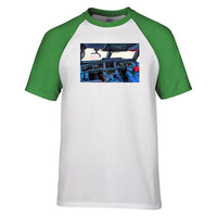 Thumbnail for Airbus A350 Cockpit Designed Raglan T-Shirts