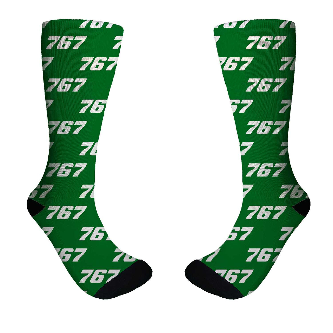 767 Flat Text Designed Socks