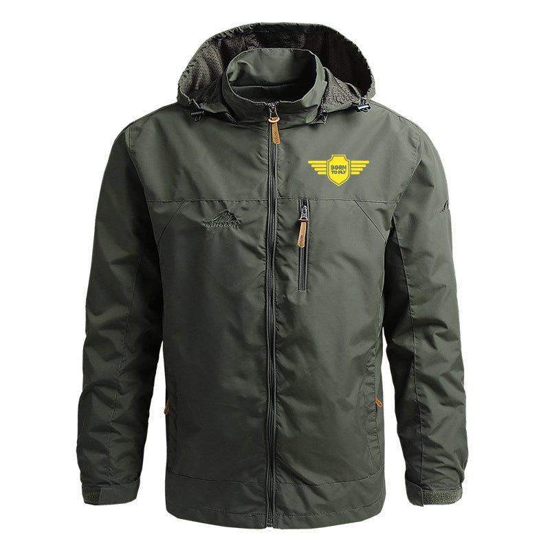 Born To Fly & Badge Designed Thin Stylish Jackets