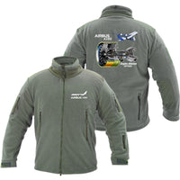 Thumbnail for Airbus A380 & GP7000 Engine Designed Fleece Military Jackets (Customizable)