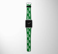 Thumbnail for 757 Flat Text Designed Leather Apple Watch Straps