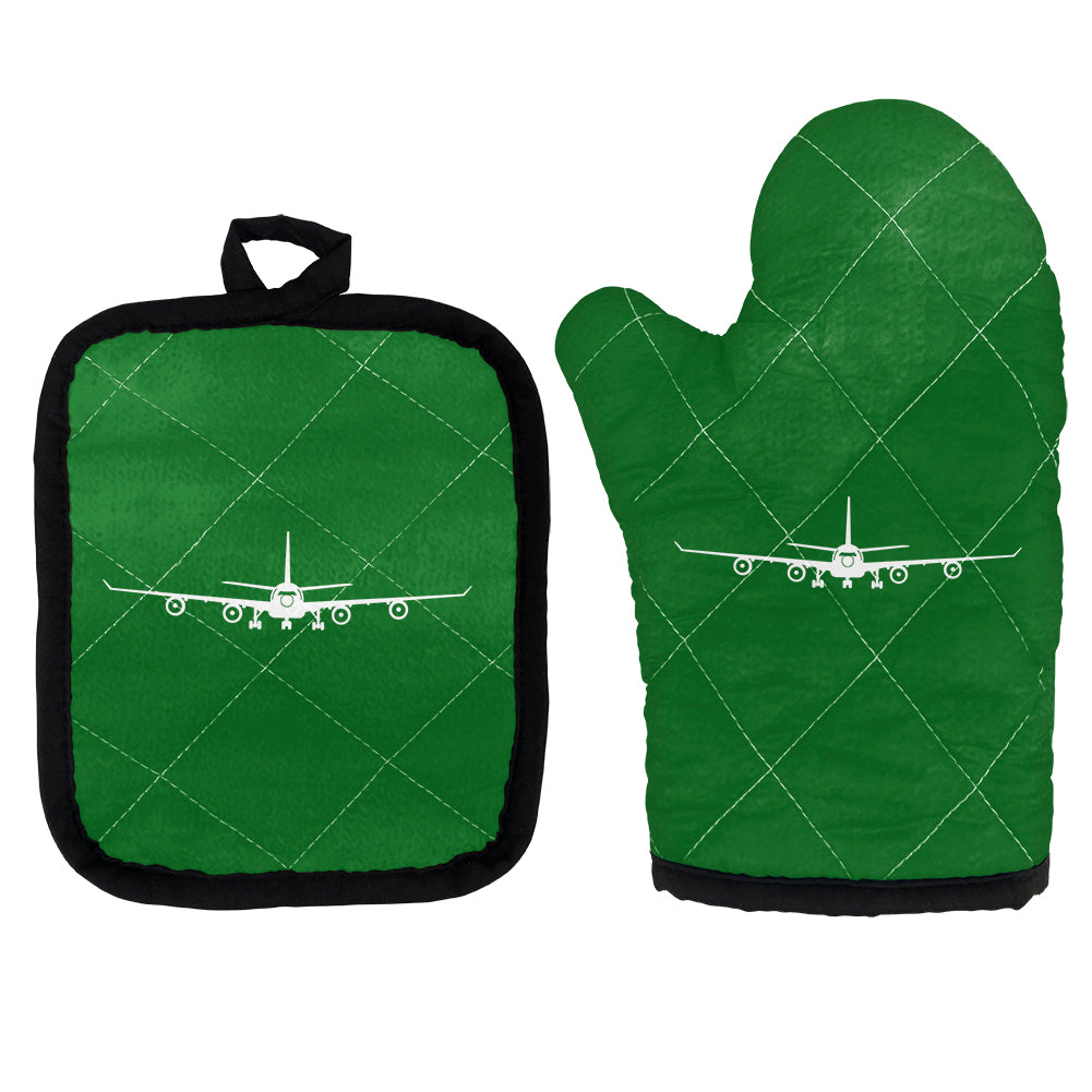 Airbus A340 Silhouette Designed Kitchen Glove & Holder