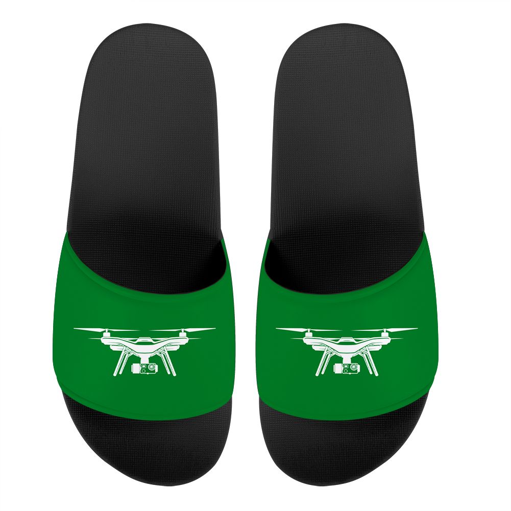 Drone Silhouette Designed Sport Slippers