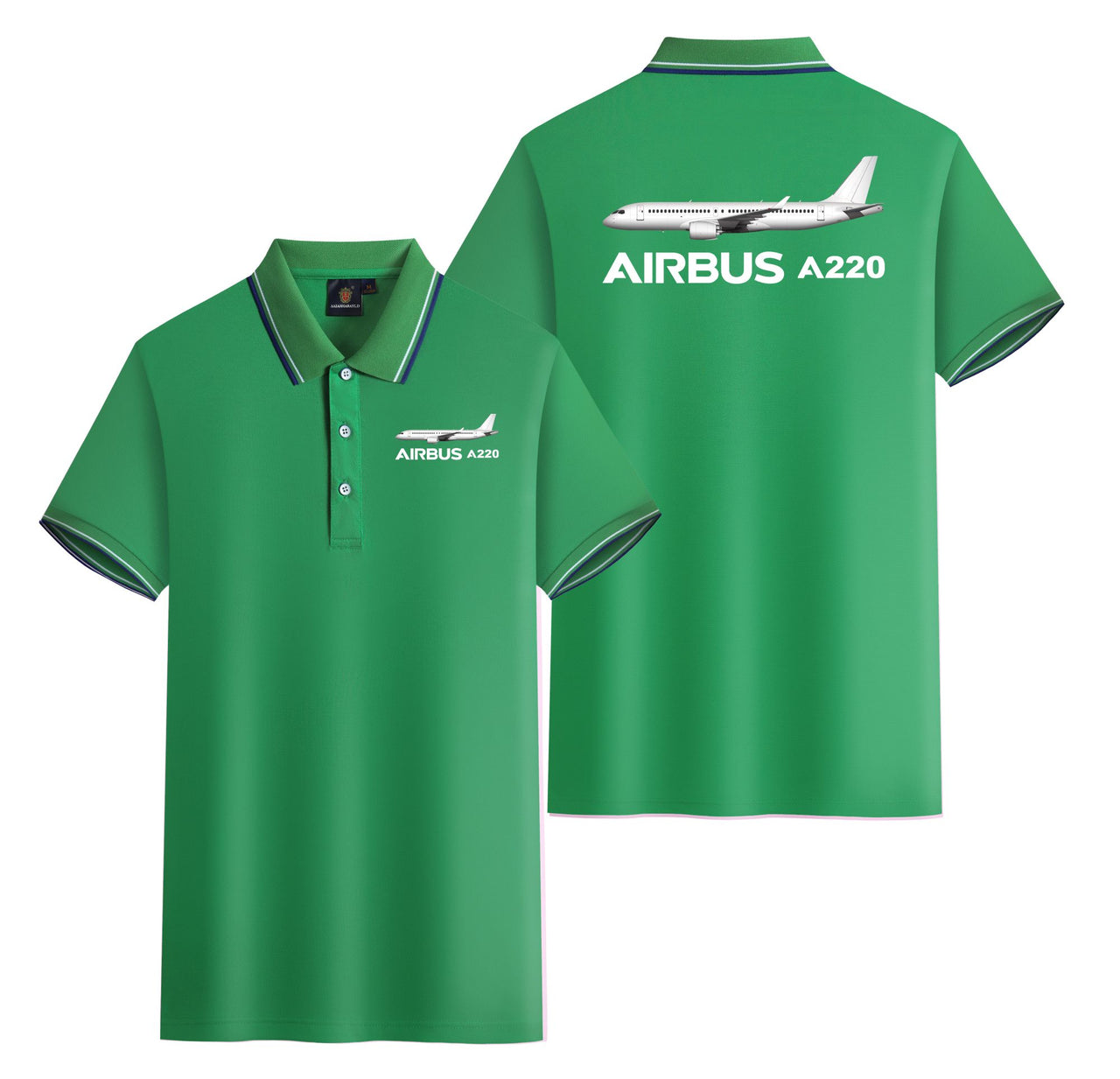 The Airbus A220 Designed Stylish Polo T-Shirts (Double-Side)