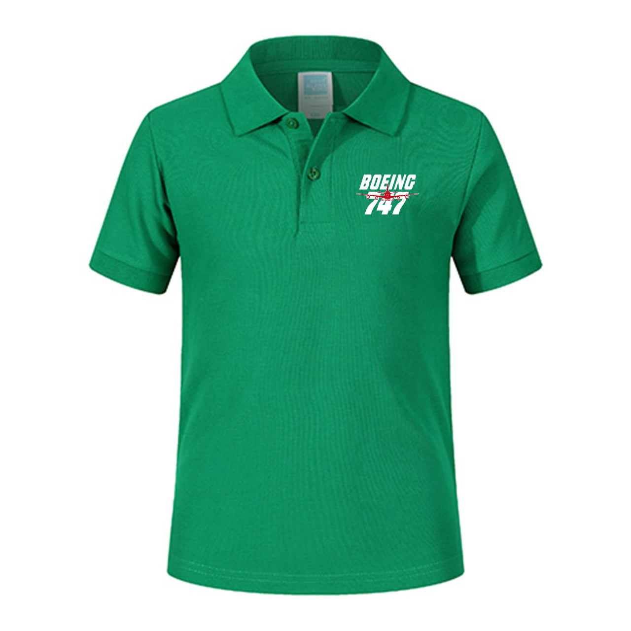 Amazing Boeing 747 Designed Children Polo T-Shirts