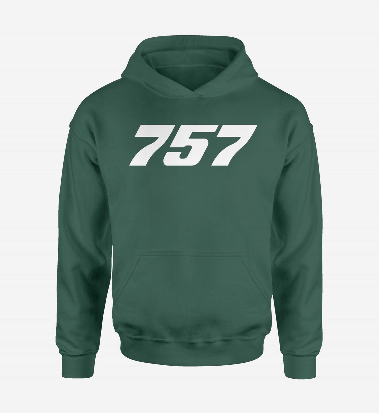 757 Flat Text Designed Hoodies