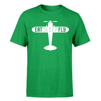 Thumbnail for Eat Sleep Fly & Propeller Designed T-Shirts