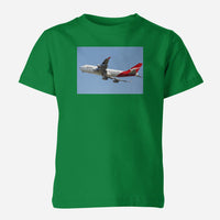 Thumbnail for Departing Qantas Boeing 747 Designed Children T-Shirts