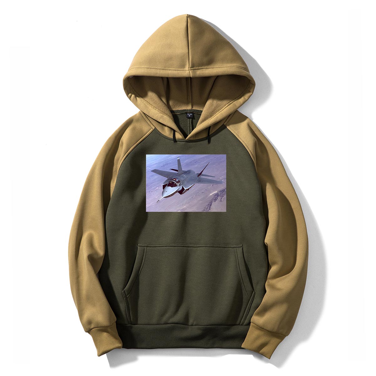 Fighting Falcon F35 Captured in the Air Designed Colourful Hoodies