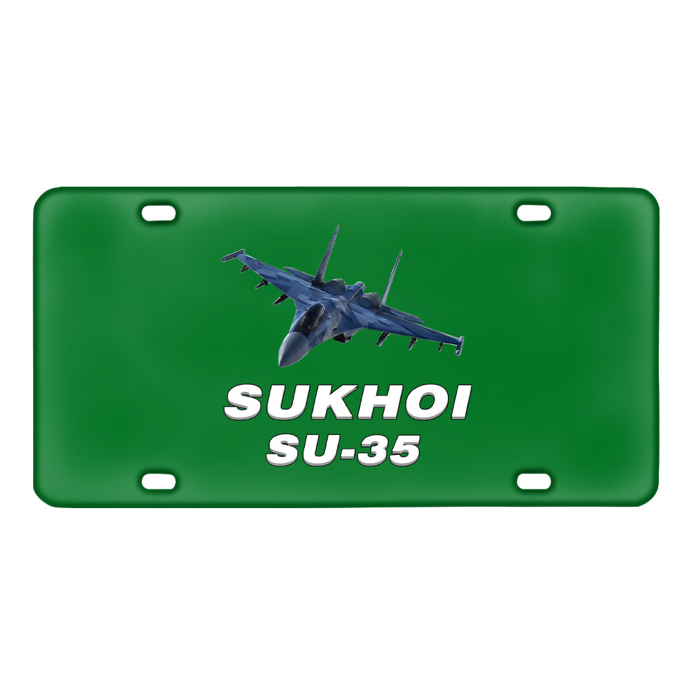 The Sukhoi SU-35 Designed Metal (License) Plates