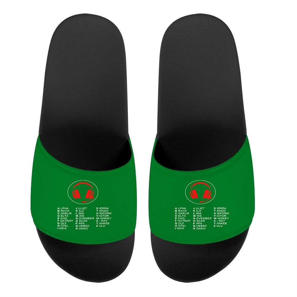 Aviation Alphabet 3 Designed Sport Slippers