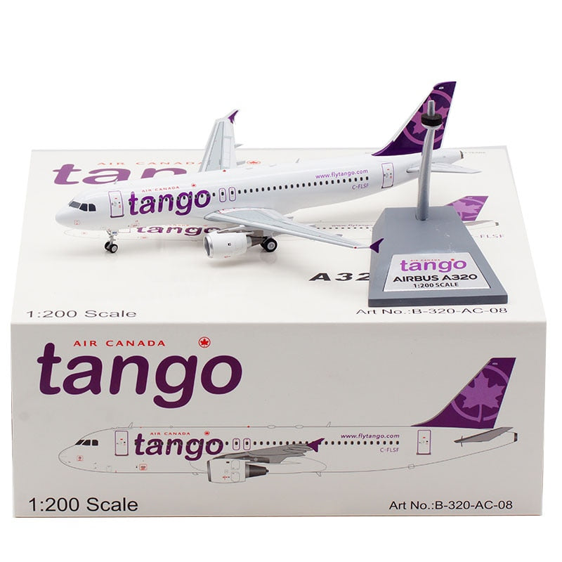 Tango Air Canada C-FLSF A320 Airplane Model (1/200 Scale)