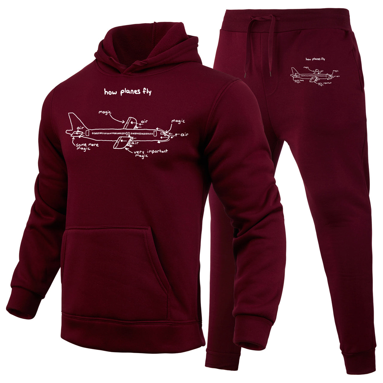 How Planes Fly Designed Hoodies & Sweatpants Set