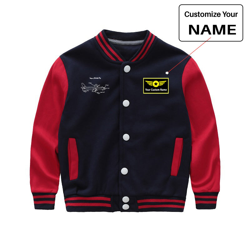 How Planes Fly Designed "CHILDREN" Baseball Jackets