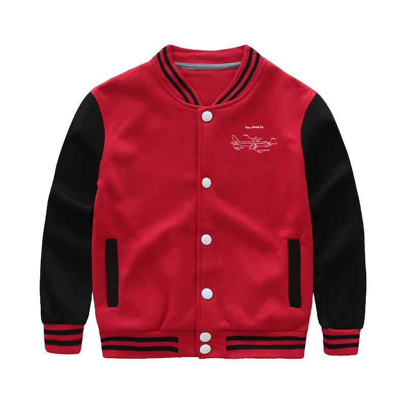 How Planes Fly Designed "CHILDREN" Baseball Jackets