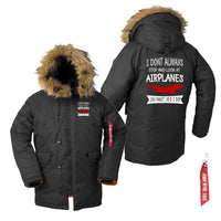 Thumbnail for I Don't Always Stop and Look at Airplanes Designed Parka Bomber Jackets