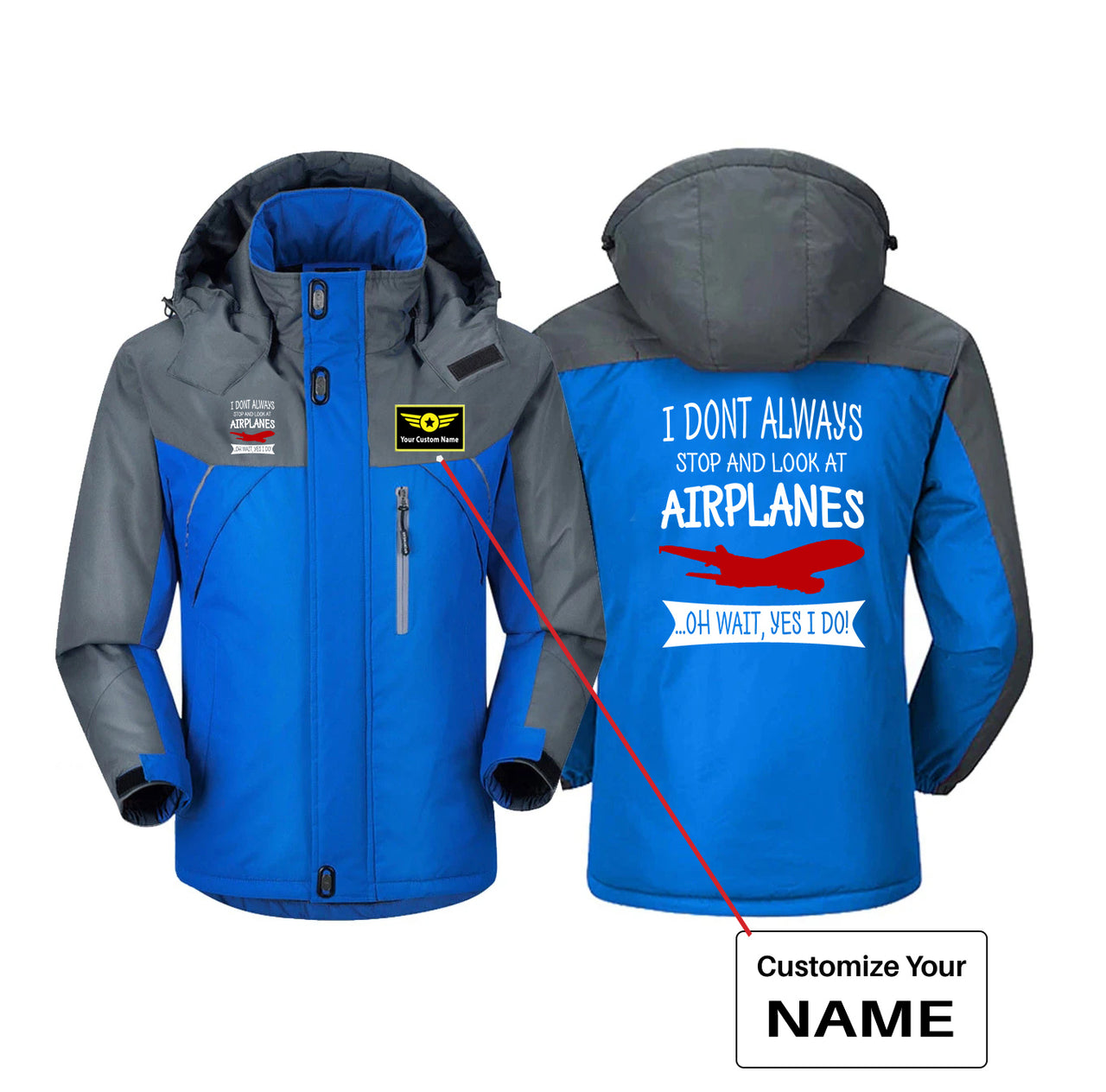 I Don't Always Stop and Look at Airplanes Designed Thick Winter Jackets