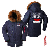 Thumbnail for I Don't Always Stop and Look at Airplanes Designed Parka Bomber Jackets