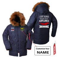 Thumbnail for I Don't Always Stop and Look at Airplanes Designed Parka Bomber Jackets