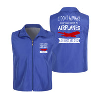 Thumbnail for I Don't Always Stop and Look at Airplanes Designed Thin Style Vests