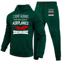 Thumbnail for I Don't Always Stop and Look at Airplanes Designed Hoodies & Sweatpants Set