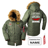 Thumbnail for I Don't Always Stop and Look at Airplanes Designed Parka Bomber Jackets