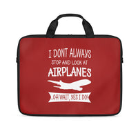 Thumbnail for I Don't Always Stop and Look at Airplanes Designed Laptop & Tablet Bags