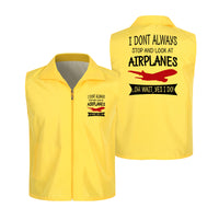 Thumbnail for I Don't Always Stop and Look at Airplanes Designed Thin Style Vests