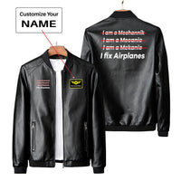 Thumbnail for I Fix Airplanes Designed PU Leather Jackets