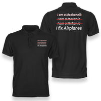 Thumbnail for I Fix Airplanes Designed Double Side Polo T-Shirts