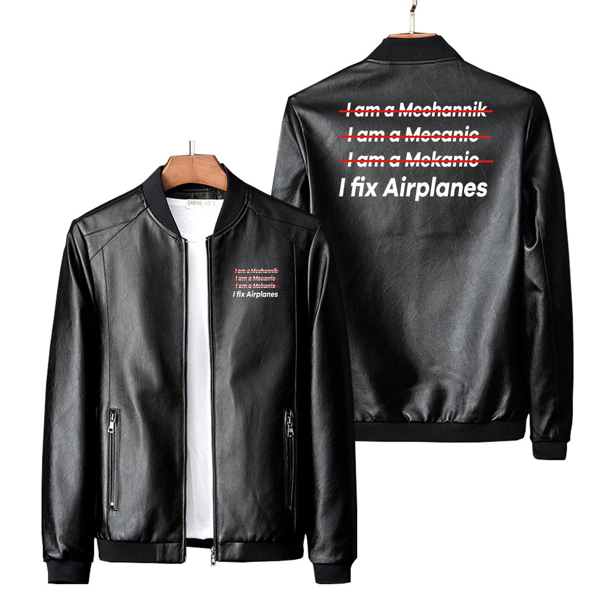 I Fix Airplanes Designed PU Leather Jackets