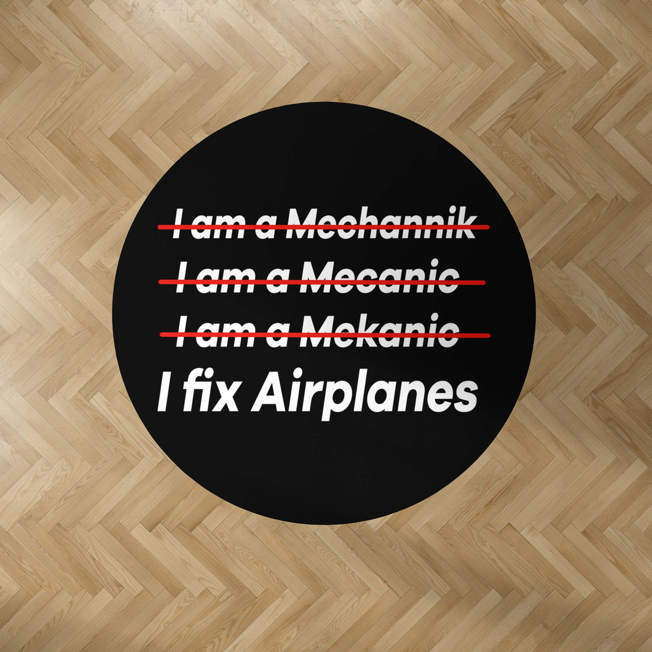 I Fix Airplanes Designed Carpet & Floor Mats (Round)