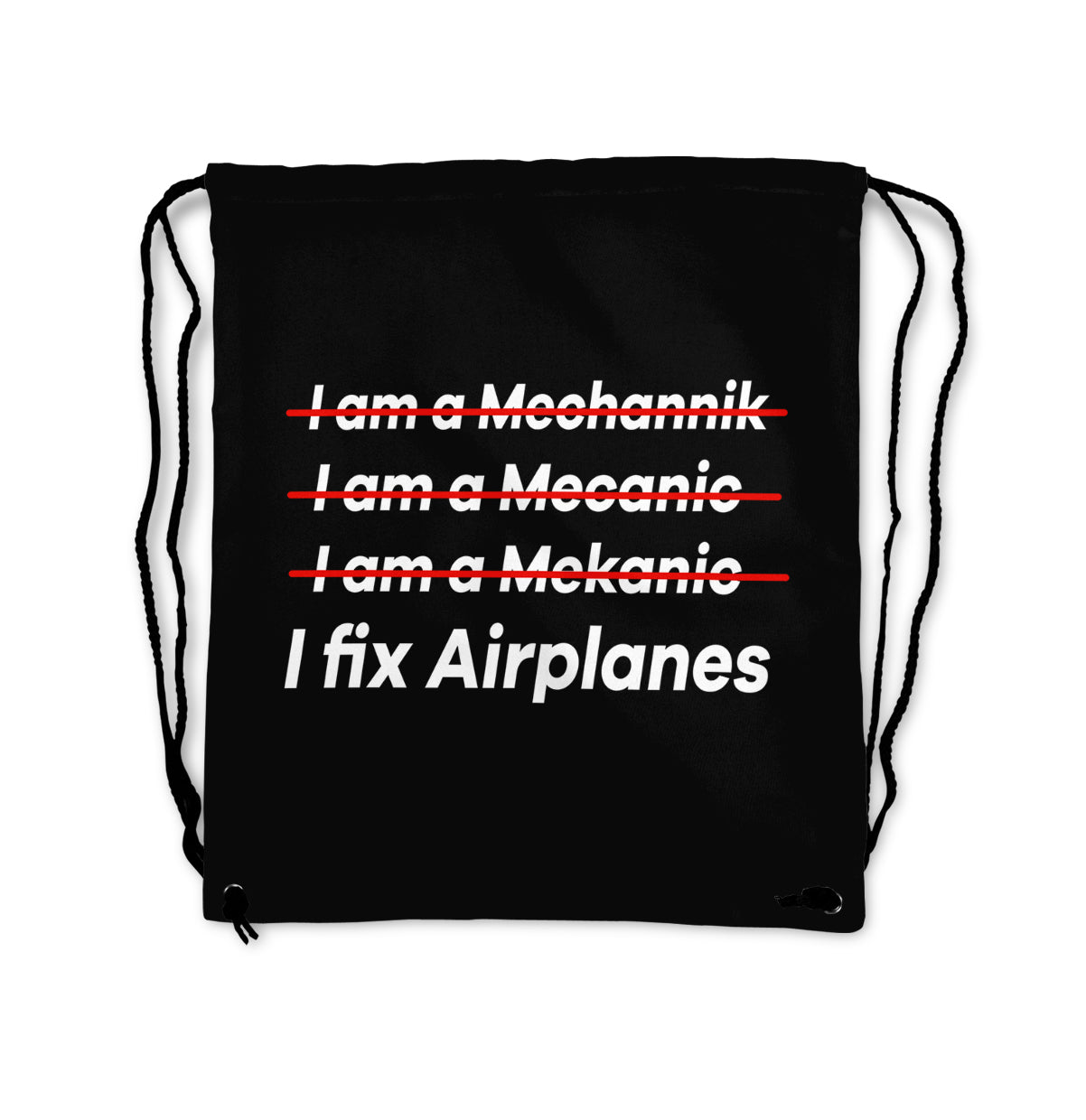 I Fix Airplanes Designed Drawstring Bags