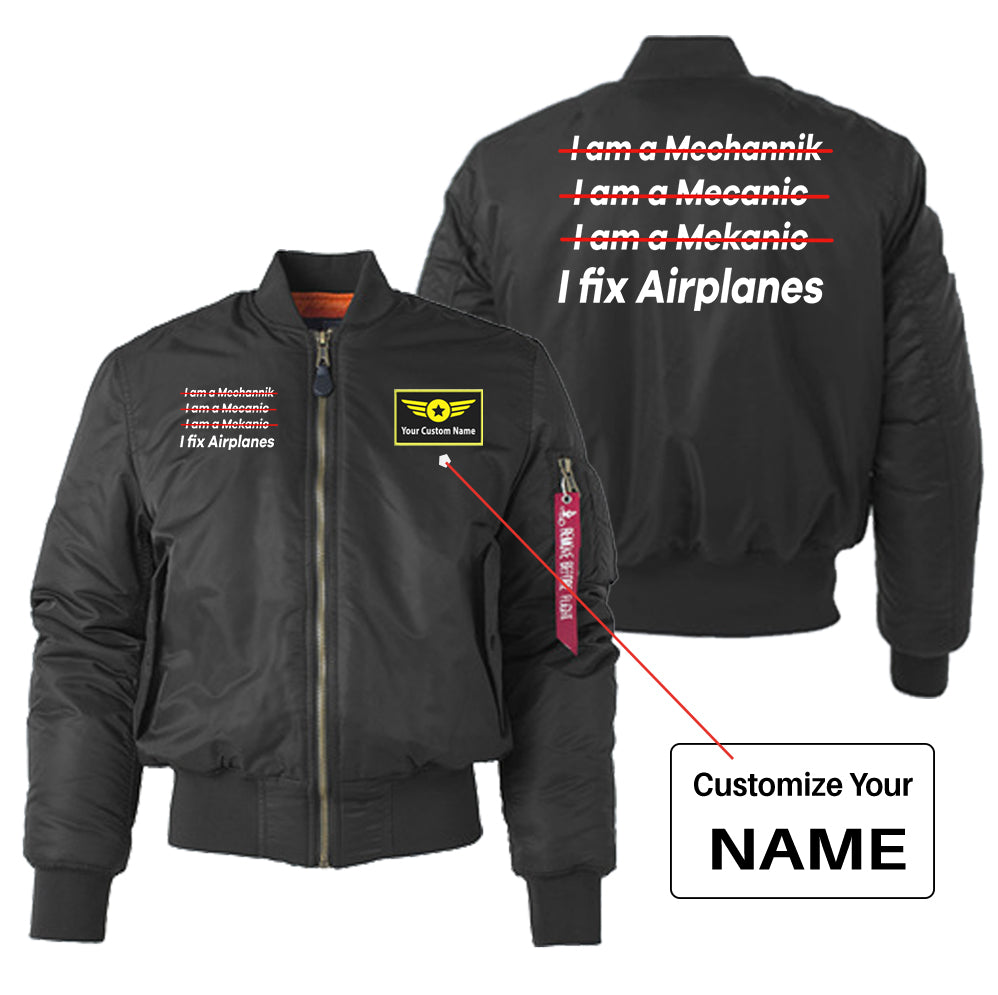 I Fix Airplanes Designed "Women" Bomber Jackets