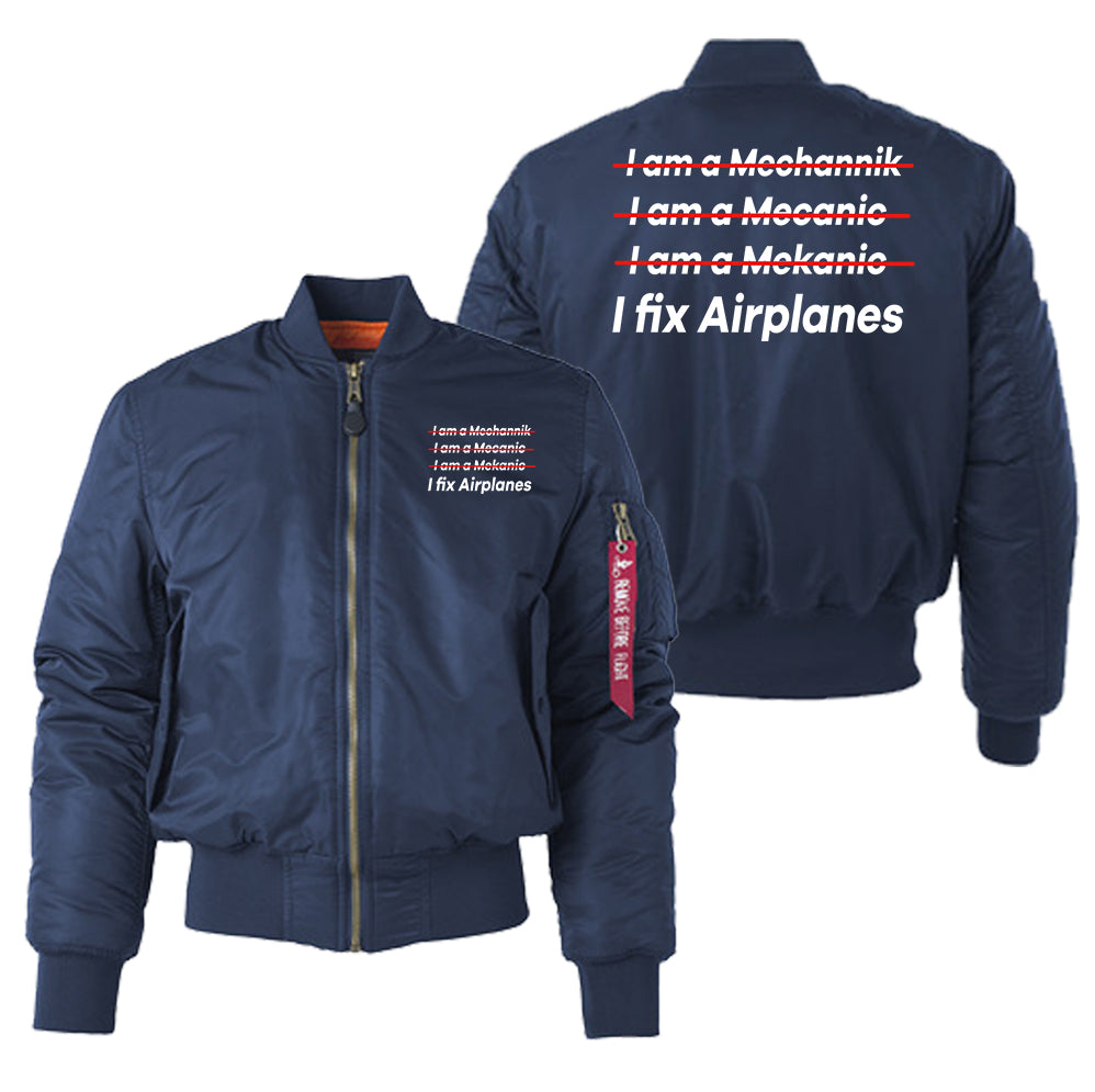 I Fix Airplanes Designed "Women" Bomber Jackets