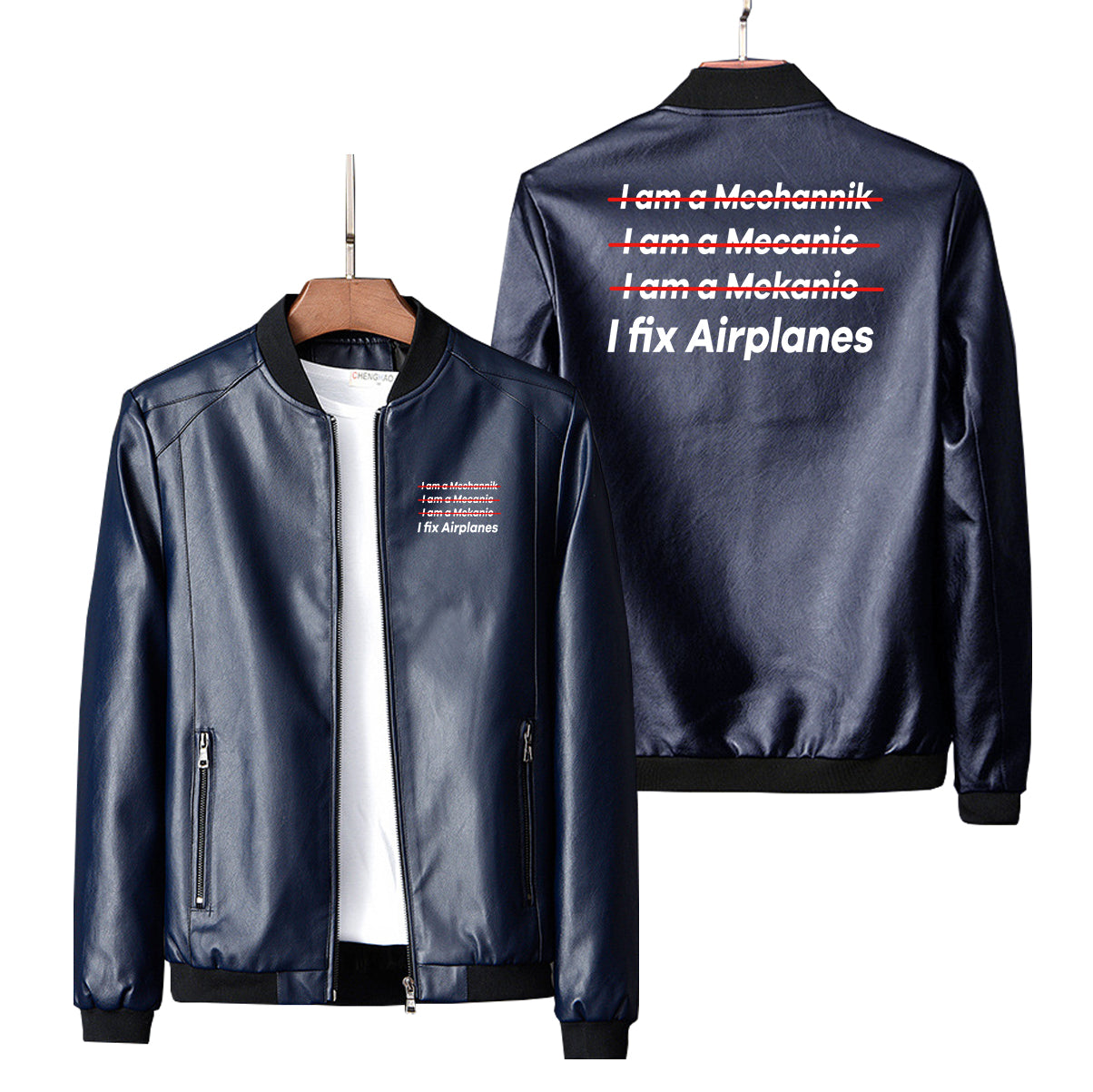 I Fix Airplanes Designed PU Leather Jackets