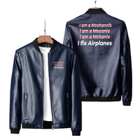 Thumbnail for I Fix Airplanes Designed PU Leather Jackets