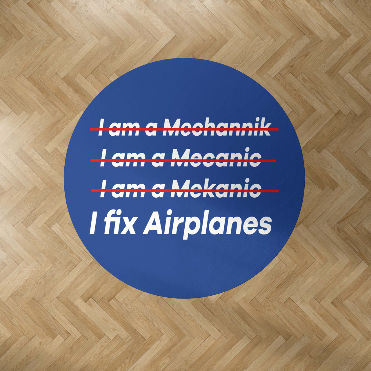 I Fix Airplanes Designed Carpet & Floor Mats (Round)