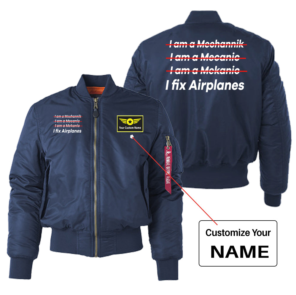 I Fix Airplanes Designed "Women" Bomber Jackets