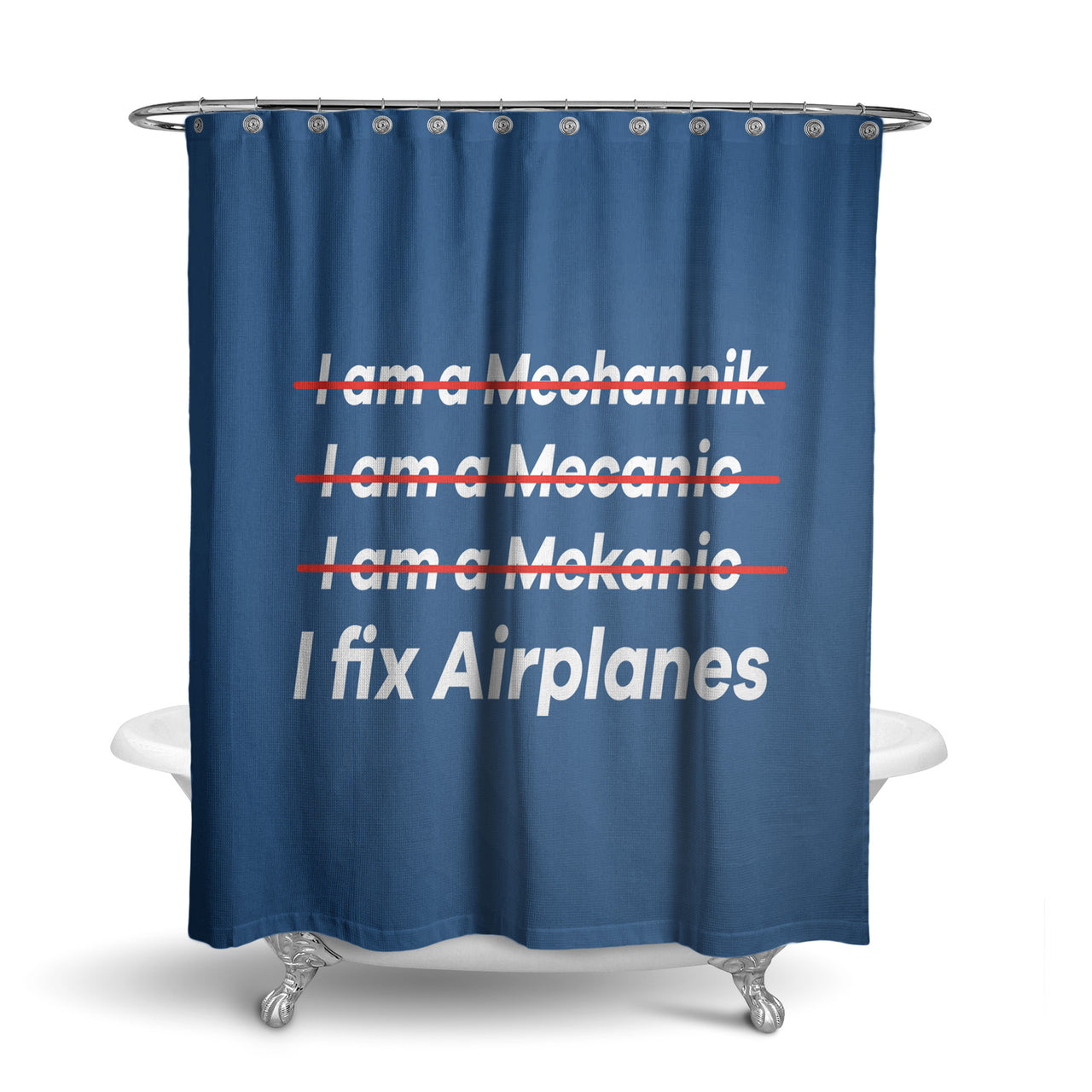 I Fix Airplanes Designed Shower Curtains