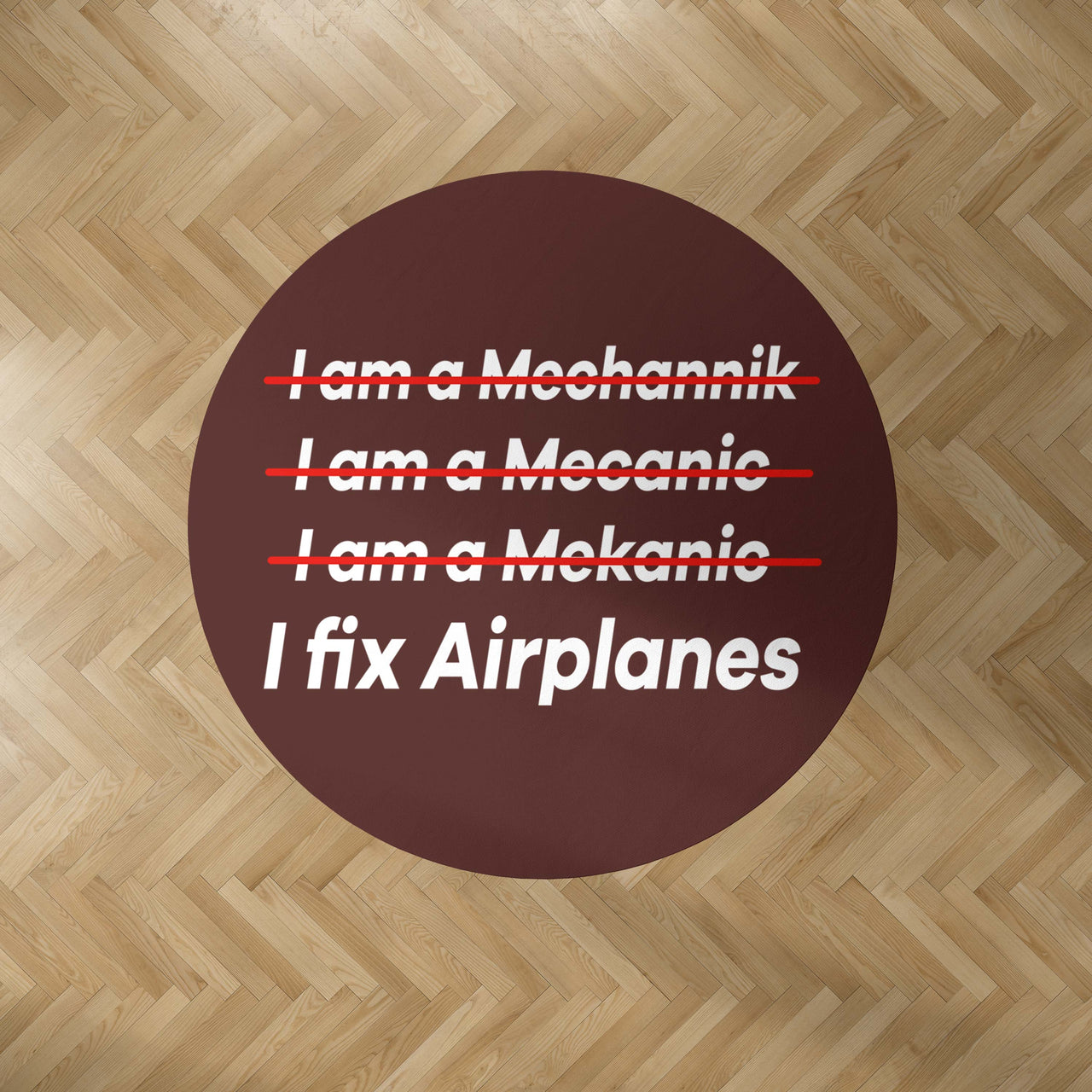 I Fix Airplanes Designed Carpet & Floor Mats (Round)