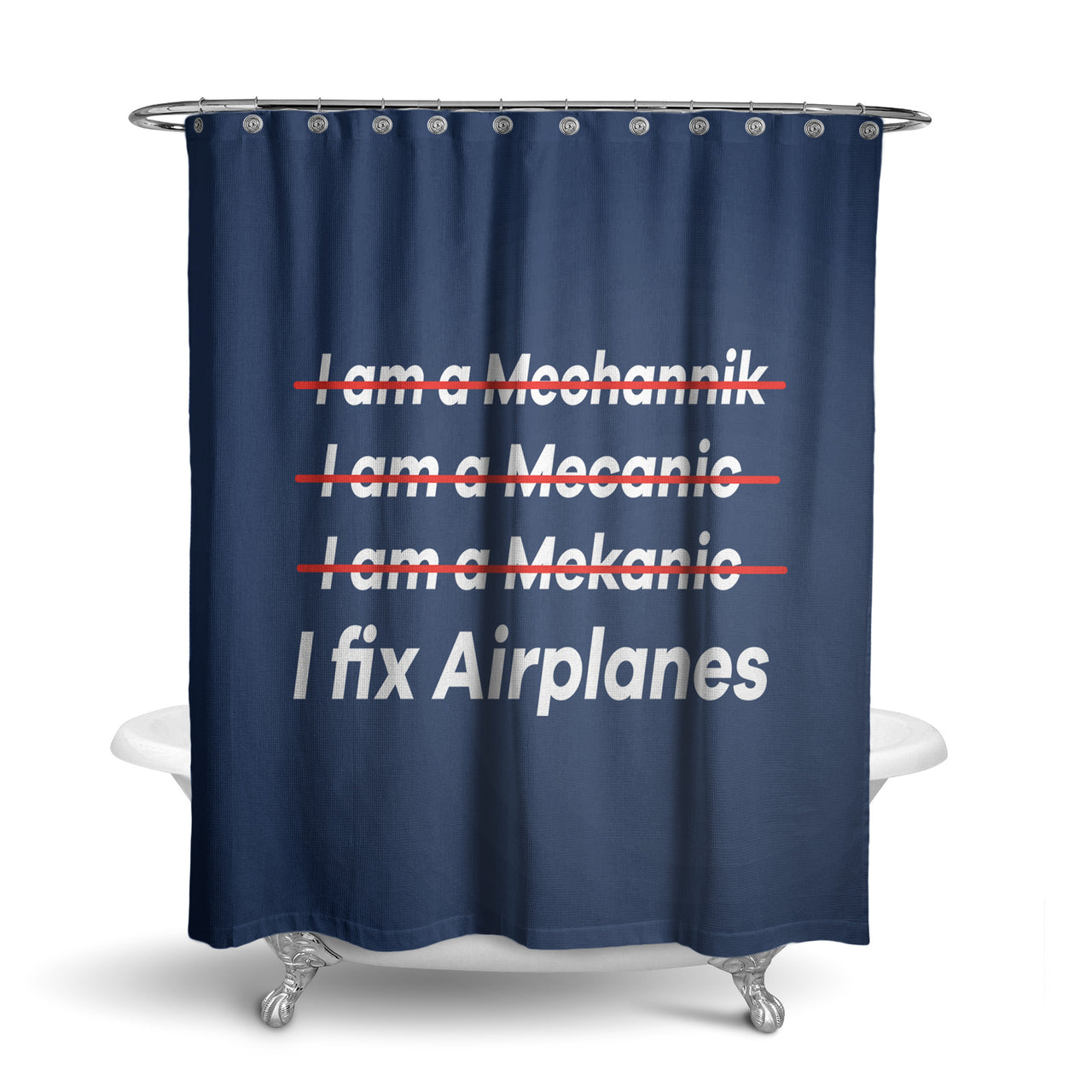 I Fix Airplanes Designed Shower Curtains