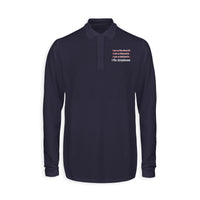 Thumbnail for I Fix Airplanes Designed Long Sleeve Polo T-Shirts