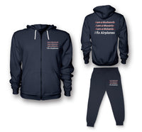 Thumbnail for I Fix Airplanes Designed Zipped Hoodies & Sweatpants Set