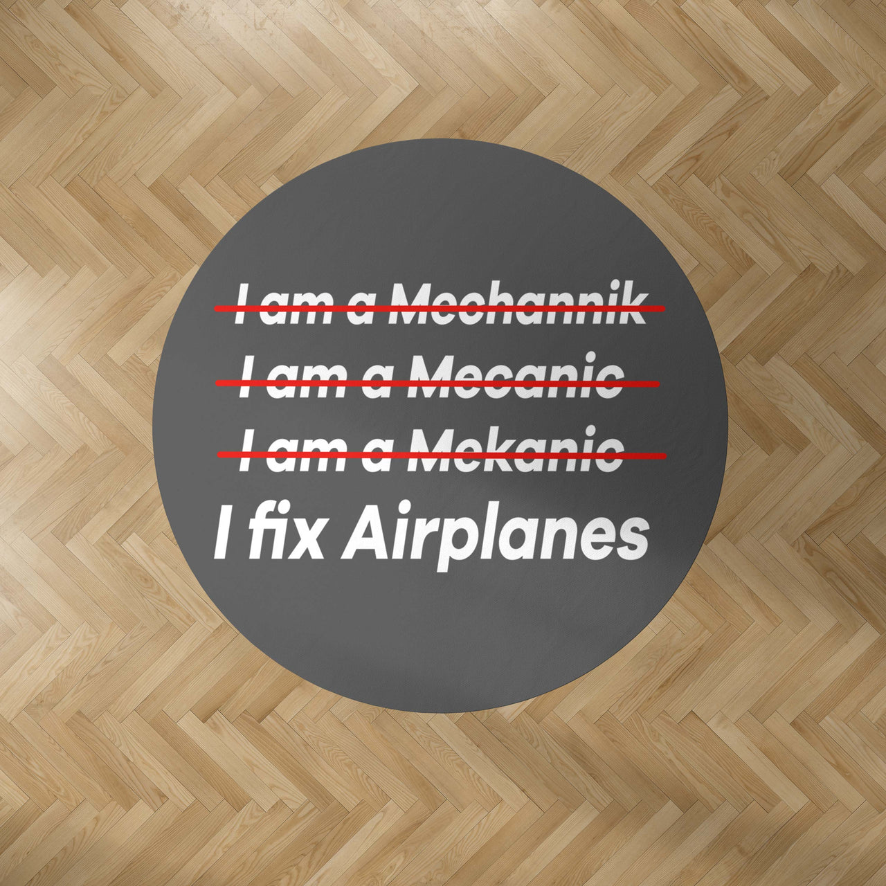 I Fix Airplanes Designed Carpet & Floor Mats (Round)